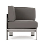 Ensemble de canapé d'angle en aluminium en forme de U à 11 places avec table pour extérieur Cape Coral de Christopher Knight Home