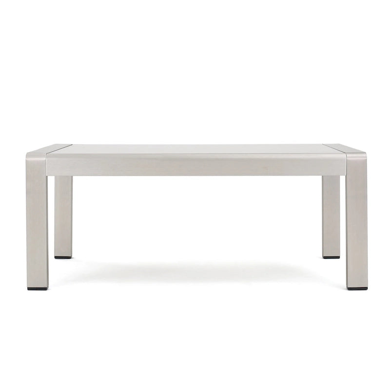 Ensemble de canapé d'angle en aluminium en forme de U à 11 places avec table pour extérieur Cape Coral de Christopher Knight Home
