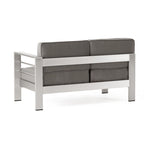 Ensemble de canapé d'angle en aluminium en forme de U à 11 places avec table pour extérieur Cape Coral de Christopher Knight Home
