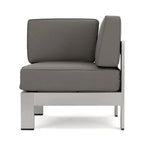 Ensemble de canapé d'angle en aluminium en forme de U à 11 places avec table pour extérieur Cape Coral de Christopher Knight Home