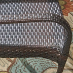 Ensemble de salle à manger d'extérieur 7 pièces en bois d'acacia Elderon avec chaises empilables en osier par Christopher Knight Home