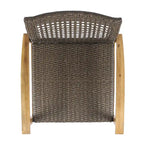 Ensemble de 5 fauteuils de club et d'un foyer d'extérieur en bois et osier Augusta par Christopher Knight Home