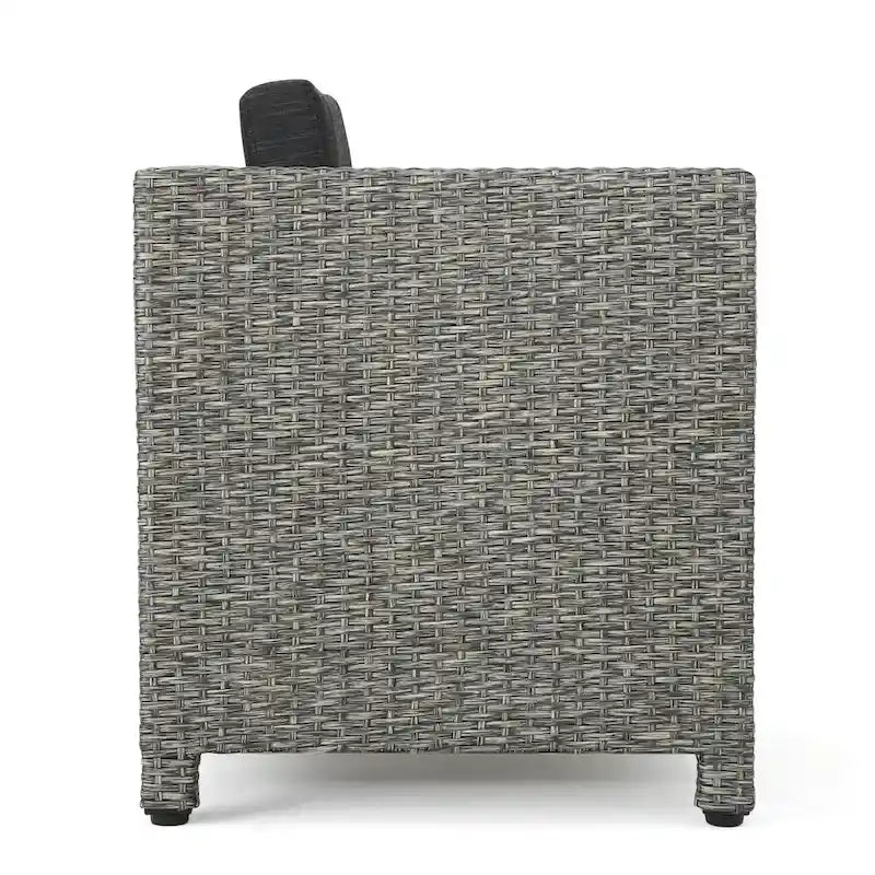 Ensemble de sièges d'extérieur 5 pièces en osier Puerta avec coussins par Christopher Knight Home