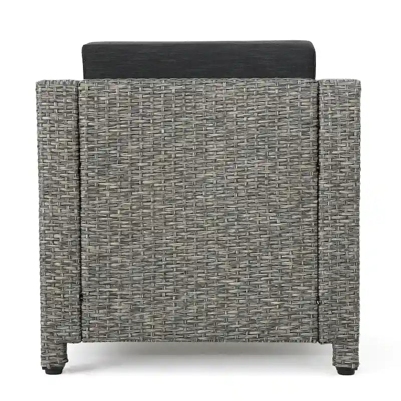 Ensemble de sièges d'extérieur 5 pièces en osier Puerta avec coussins par Christopher Knight Home