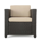 Ensemble de sièges d'extérieur 5 pièces en osier Puerta avec coussins par Christopher Knight Home