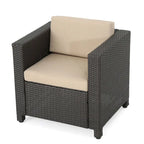 Ensemble de sièges d'extérieur 5 pièces en osier Puerta avec coussins par Christopher Knight Home