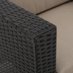 Ensemble de sièges d'extérieur 5 pièces en osier Puerta avec coussins par Christopher Knight Home