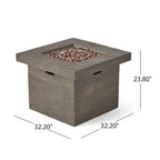 Ensemble de discussion de table de cheminée en osier d'extérieur Keana 5 pièces par Christopher Knight Home