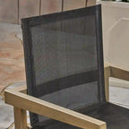 Ensemble de salle à manger 7 pièces d'extérieur en bois d'acacia Shanter avec sièges en résille par Christopher Knight Home