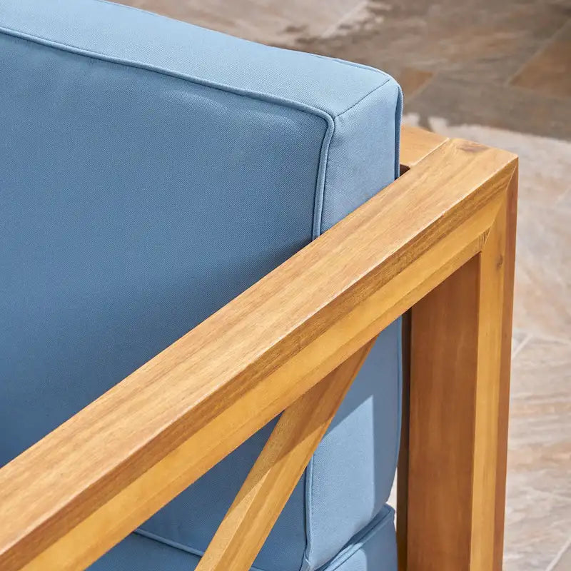 Ensemble de canapé d'angle en bois à 7 places Brava par Christopher Knight Home