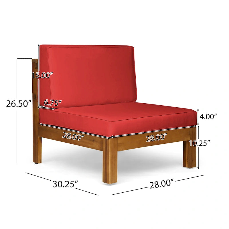 Ensemble de canapé d'angle en bois à 7 places Brava par Christopher Knight Home