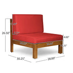 Ensemble de canapé d'angle en bois à 7 places Brava par Christopher Knight Home