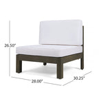 Ensemble de canapé d'angle en bois à 7 places Brava par Christopher Knight Home