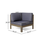 Ensemble de canapé d'angle en bois à 7 places Brava par Christopher Knight Home