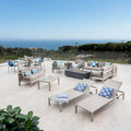 Ensemble de salle à manger 7 pièces Cape Coral, ensemble de canapés, salon de jardin 4 pièces, brasero et 2 chaises longues par Christopher Knight Home