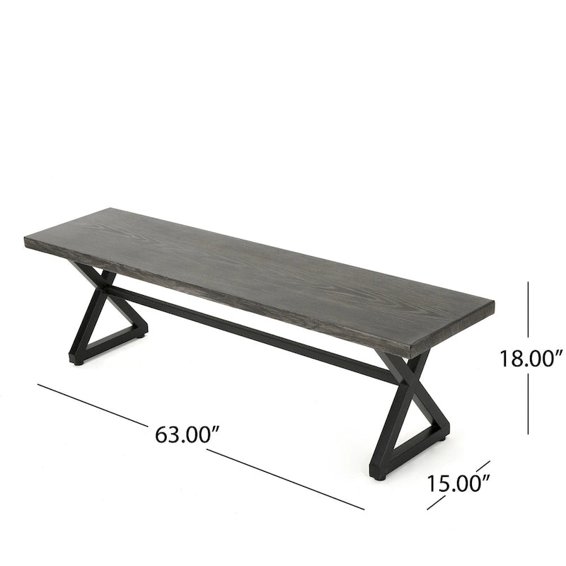 Ensemble de salle à manger rectangulaire 6 places Isola Outdoor en osier et aluminium par Christopher Knight Home