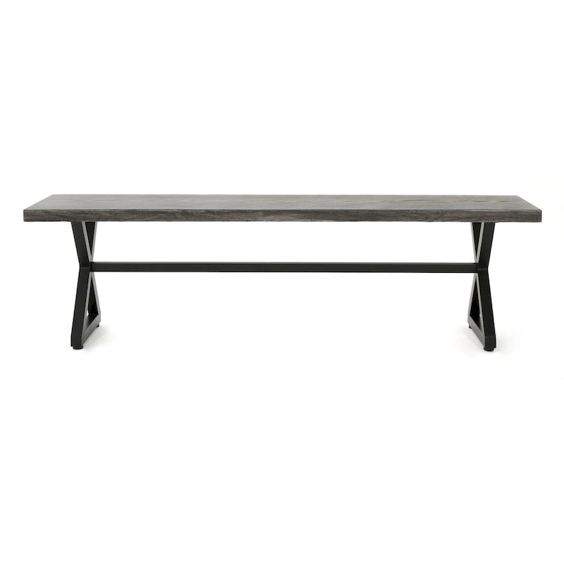 Ensemble de salle à manger rectangulaire 6 places Isola Outdoor en osier et aluminium par Christopher Knight Home