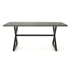 Ensemble de salle à manger rectangulaire 6 places Isola Outdoor en osier et aluminium par Christopher Knight Home