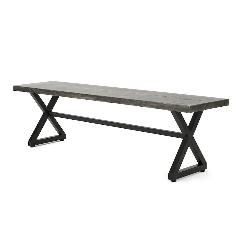 Ensemble de salle à manger rectangulaire 6 places Isola Outdoor en osier et aluminium par Christopher Knight Home
