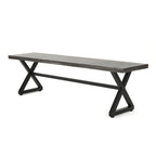 Ensemble de salle à manger rectangulaire 6 places Isola Outdoor en osier et aluminium par Christopher Knight Home