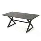 Ensemble de salle à manger rectangulaire 6 places Isola Outdoor en osier et aluminium par Christopher Knight Home