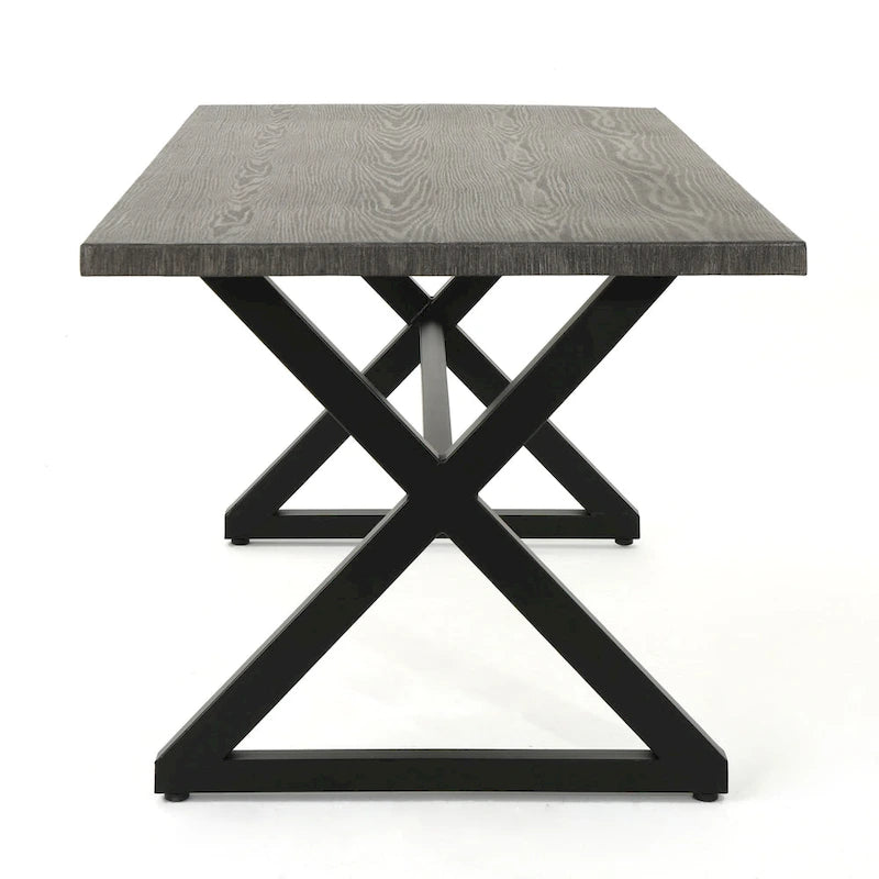 Ensemble de salle à manger rectangulaire 6 places Isola Outdoor en osier et aluminium par Christopher Knight Home