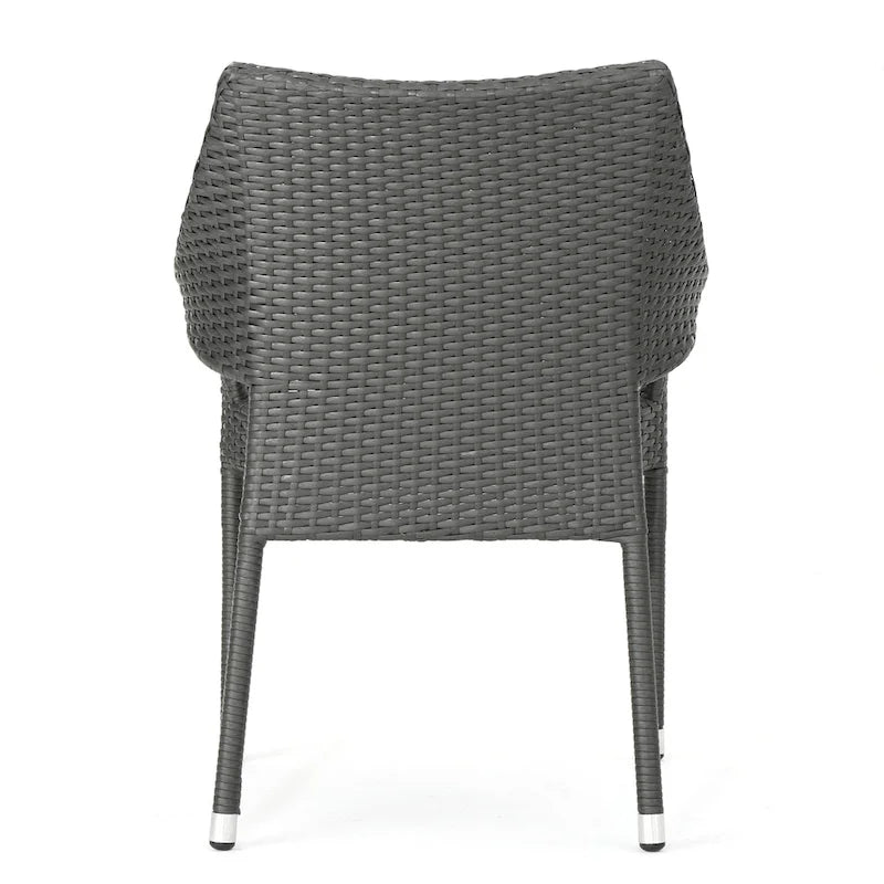 Ensemble de salle à manger rectangulaire 6 places Isola Outdoor en osier et aluminium par Christopher Knight Home