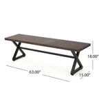 Ensemble de salle à manger rectangulaire 6 places Isola Outdoor en osier et aluminium par Christopher Knight Home