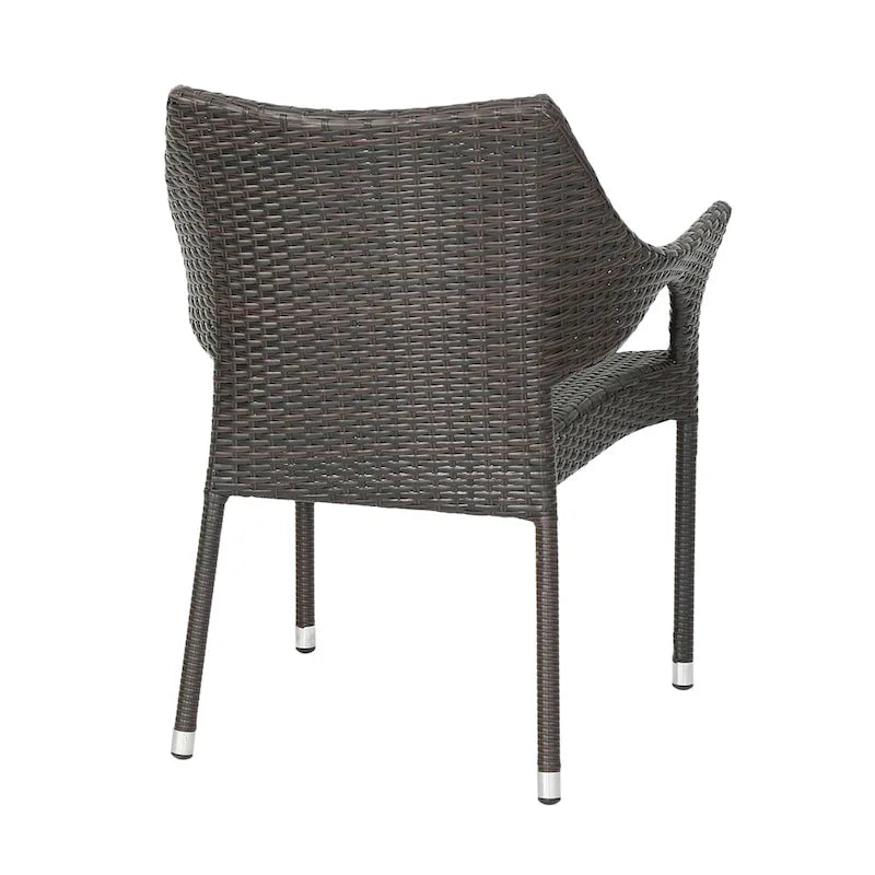 Ensemble de salle à manger rectangulaire 6 places Isola Outdoor en osier et aluminium par Christopher Knight Home