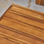 Canapé d'angle d'extérieur 3 places Oana en bois d'acacia avec table basse par Christopher Knight Home