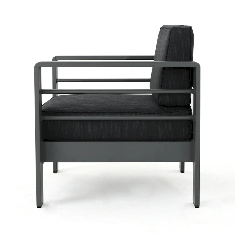 Ensemble de patio 11 pièces Estate en aluminium Cape Coral avec table foyère par Christopher Knight Home