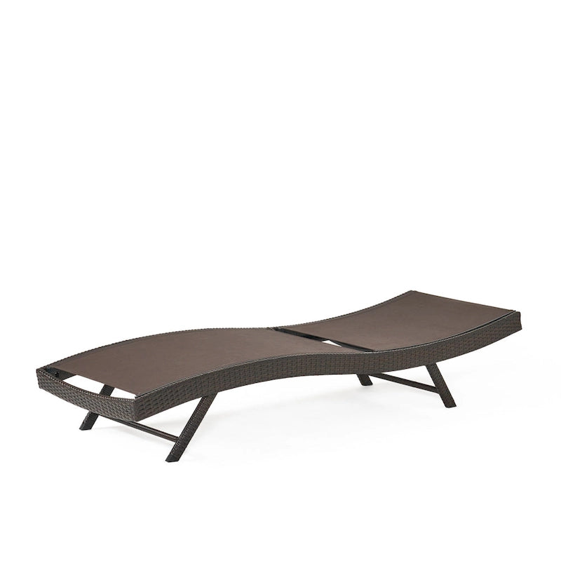 Ensemble de 3 chaises longues réglables d'extérieur Kauai par Christopher Knight Home