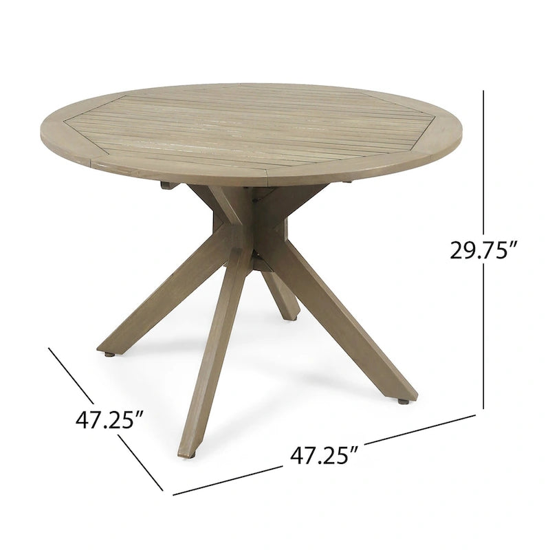 Ensemble de salle à manger d'extérieur 5 pièces en osier/bois d'acacia Cedros par Christopher Knight Home