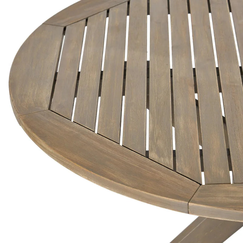 Ensemble de salle à manger d'extérieur 5 pièces en osier/bois d'acacia Cedros par Christopher Knight Home