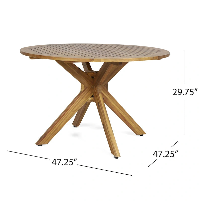 Ensemble de salle à manger d'extérieur 5 pièces en osier/bois d'acacia Cedros par Christopher Knight Home