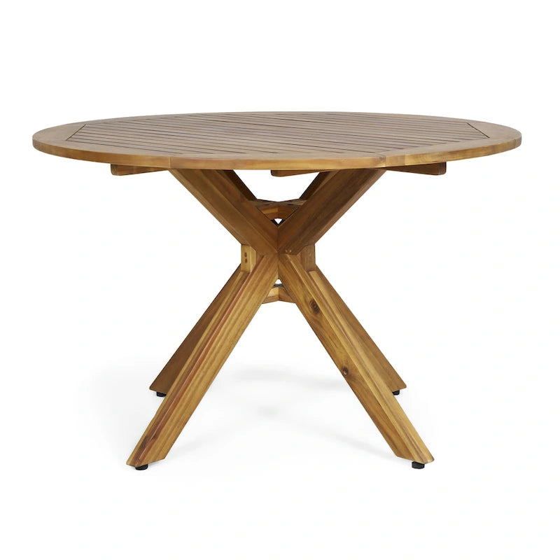 Ensemble de salle à manger d'extérieur 5 pièces en osier/bois d'acacia Cedros par Christopher Knight Home