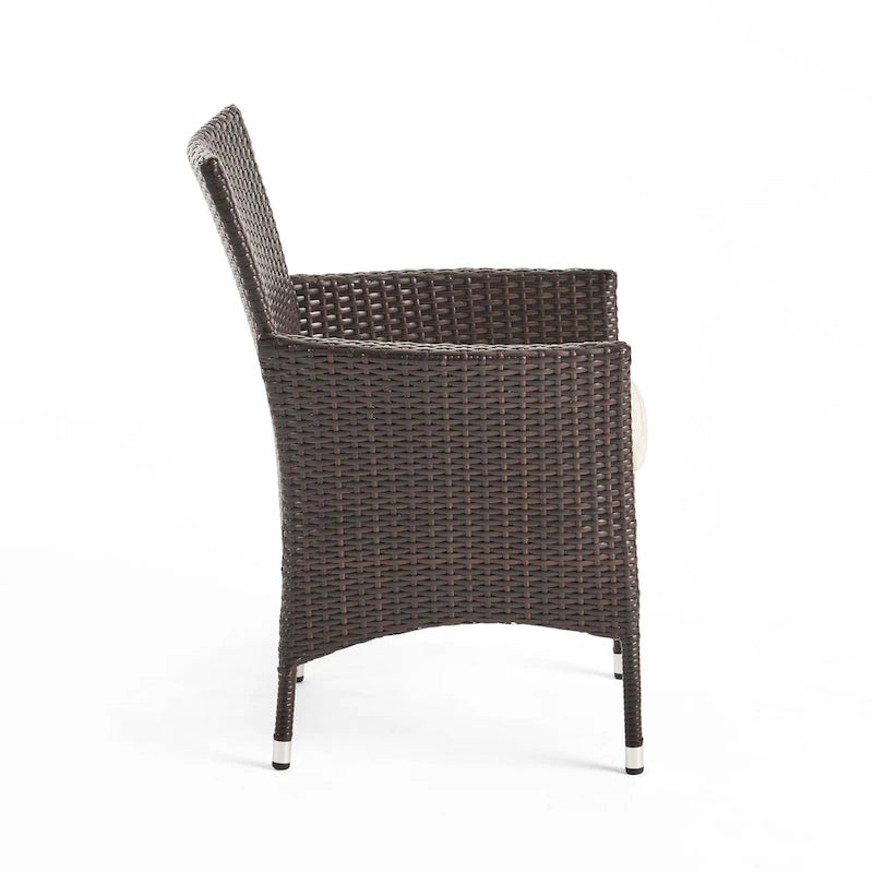Ensemble de salle à manger d'extérieur 5 pièces en osier/bois d'acacia Cedros par Christopher Knight Home