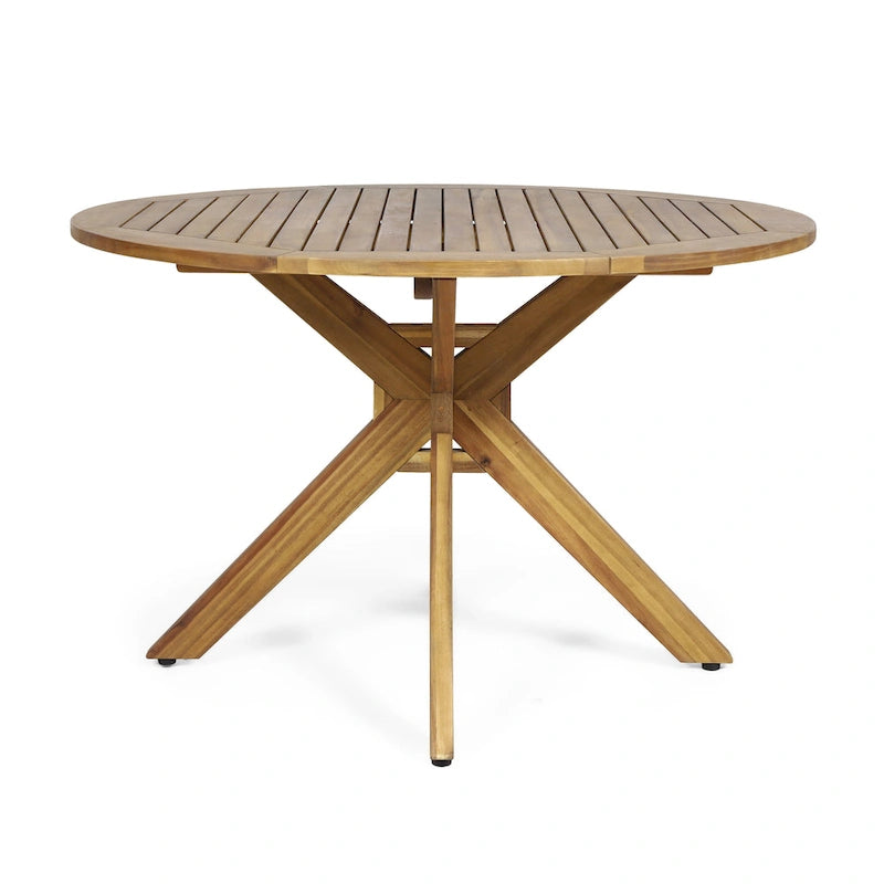 Ensemble de salle à manger d'extérieur 5 pièces en osier/bois d'acacia Cedros par Christopher Knight Home