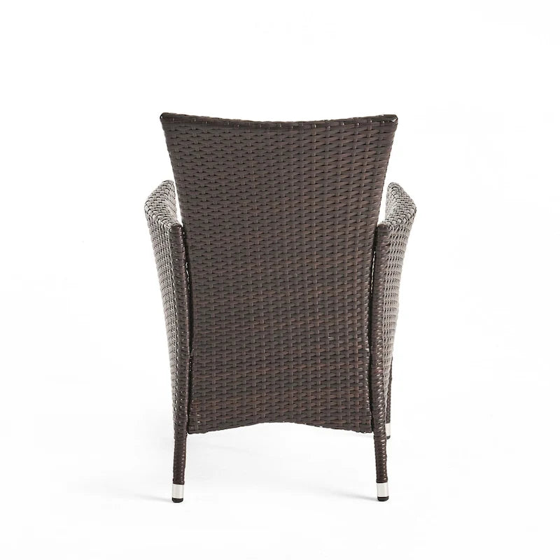 Ensemble de salle à manger d'extérieur 5 pièces en osier/bois d'acacia Cedros par Christopher Knight Home