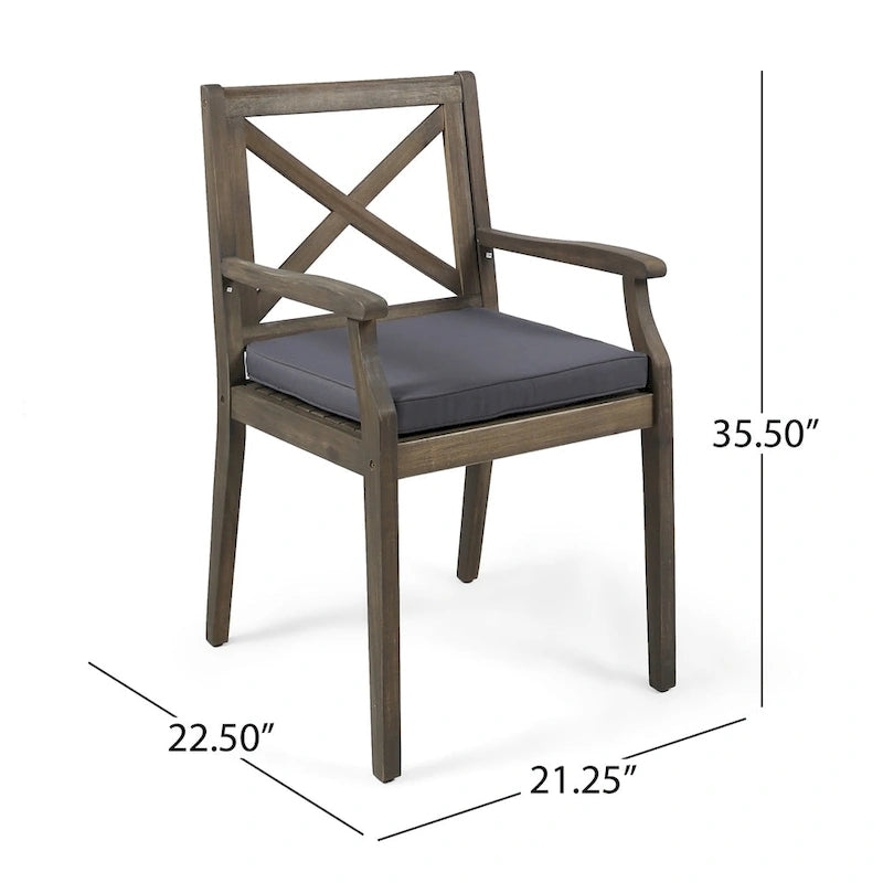 Ensemble de salle à manger d'extérieur extensible 9 pièces en bois d'acacia Belasera par Christopher Knight Home