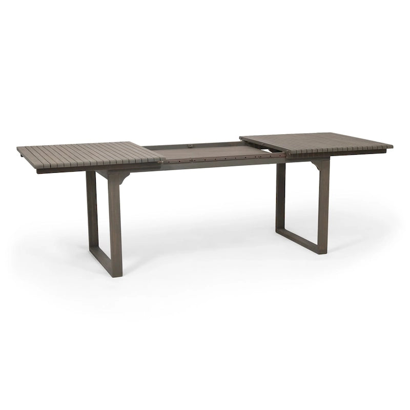 Ensemble de salle à manger d'extérieur extensible 9 pièces en bois d'acacia Belasera par Christopher Knight Home