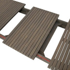 Ensemble de salle à manger d'extérieur extensible 9 pièces en bois d'acacia Belasera par Christopher Knight Home