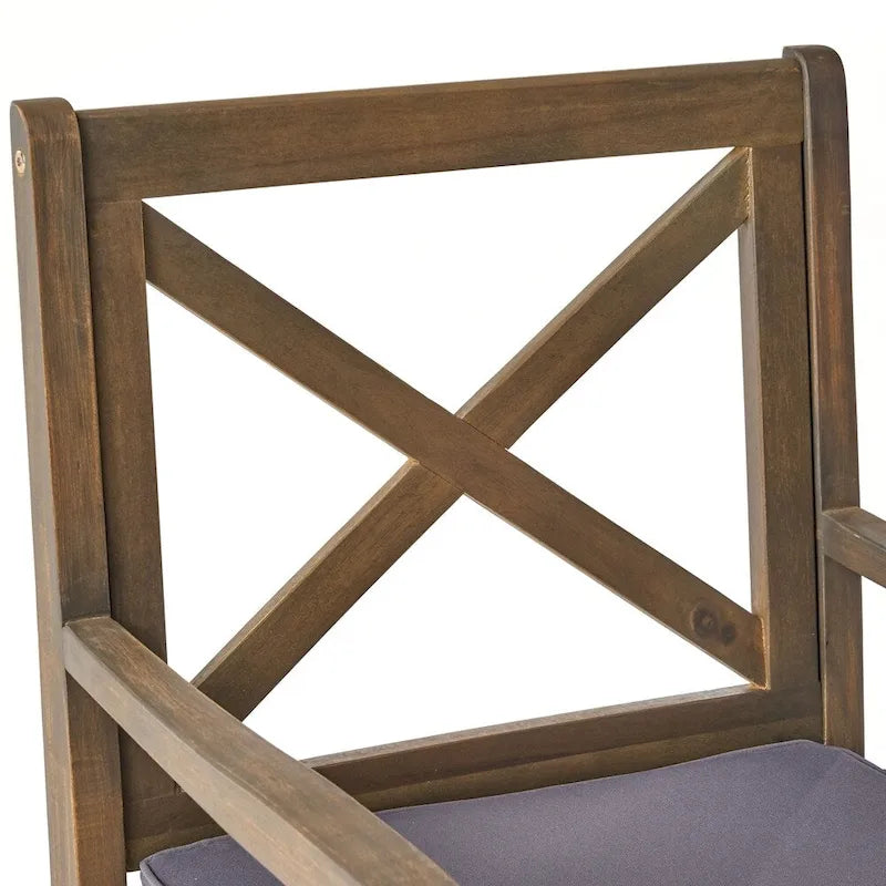 Ensemble de salle à manger d'extérieur extensible 9 pièces en bois d'acacia Belasera par Christopher Knight Home