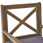 Ensemble de salle à manger d'extérieur extensible 9 pièces en bois d'acacia Belasera par Christopher Knight Home