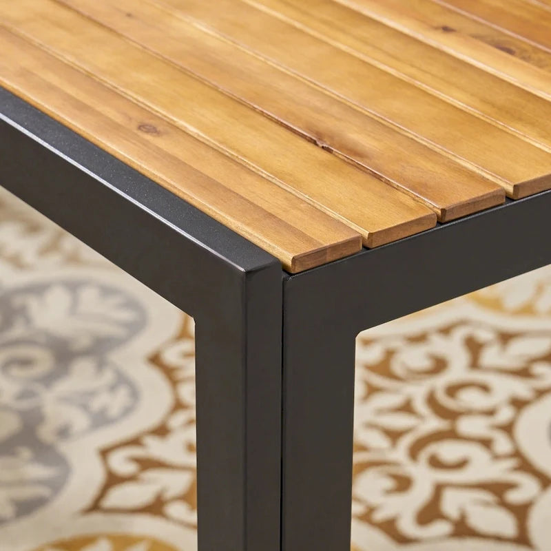 Ensemble de salle à manger rectangulaire Goodwin pour 6 personnes en bois d'acacia et osier par Christopher Knight Home