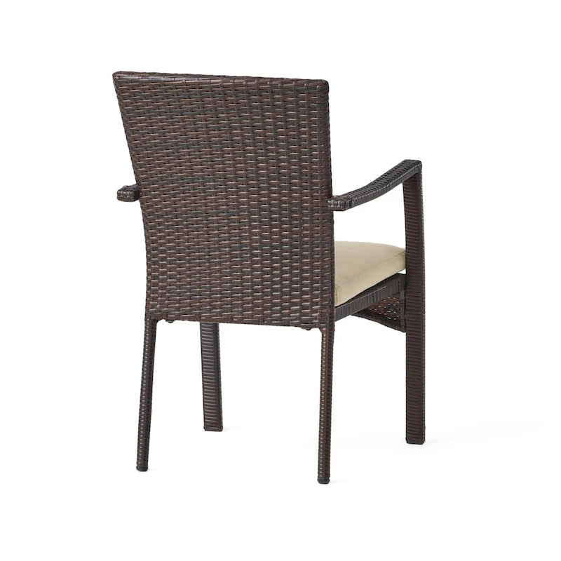 Ensemble de salle à manger extensible Davenport de 9 pièces en bois et osier par Christopher Knight Home