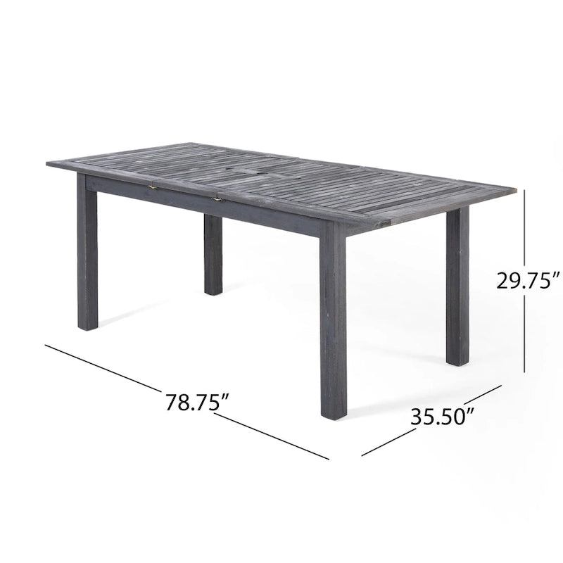 Ensemble de salle à manger extensible Davenport de 9 pièces en bois et osier par Christopher Knight Home