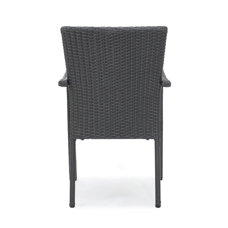 Ensemble de salle à manger extensible Davenport de 9 pièces en bois et osier par Christopher Knight Home