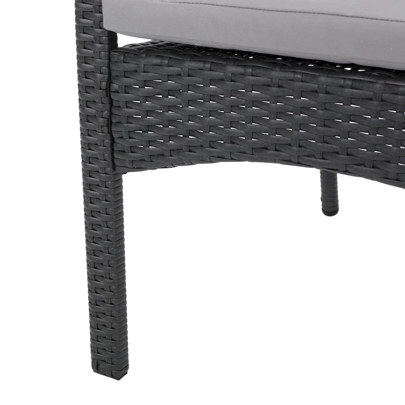 Ensemble de salle à manger extensible Davenport de 9 pièces en bois et osier par Christopher Knight Home