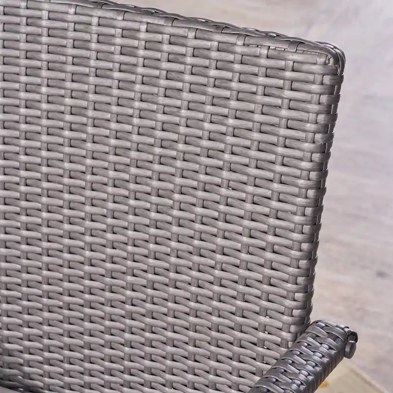 Ensemble de salle à manger d'extérieur 7 pièces en bois et osier San Andres par Christopher Knight Home